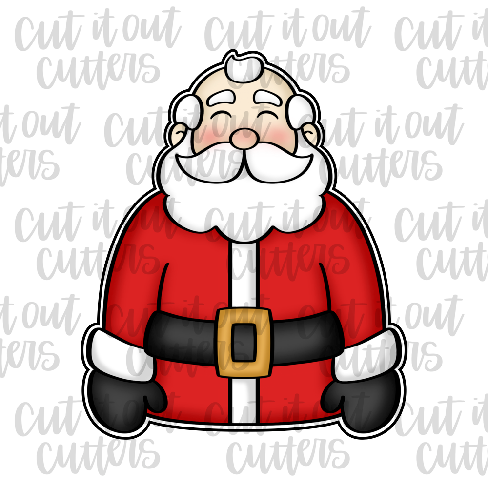 No Hair Santa Body Cookie Cutter