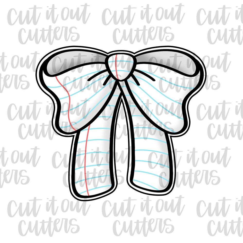Notebook Bow Cookie Cutter