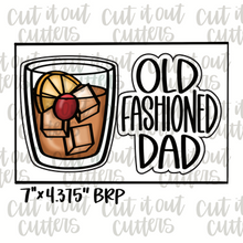 Load image into Gallery viewer, Old Fashioned Dad &amp; Whiskey Glass Cookie Cutter Set
