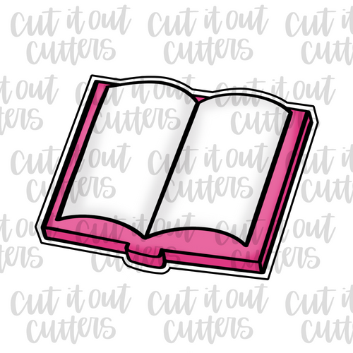 Open Book Cookie Cutter