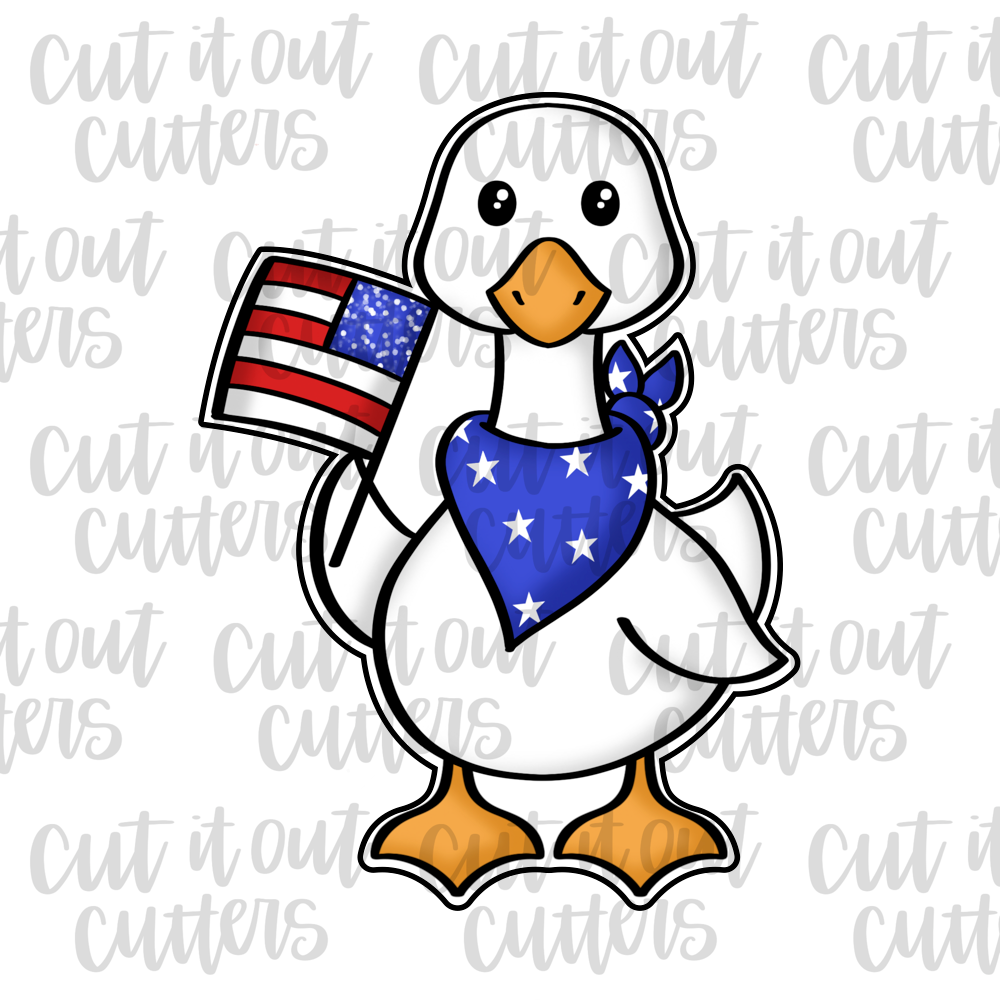 Patriotic Goose Cookie Cutter