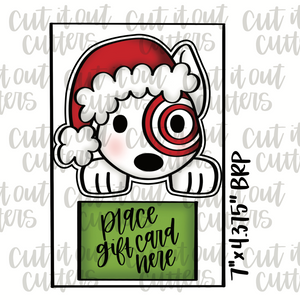 Peeking Santa Shopping Pup Cookie Cutter Set