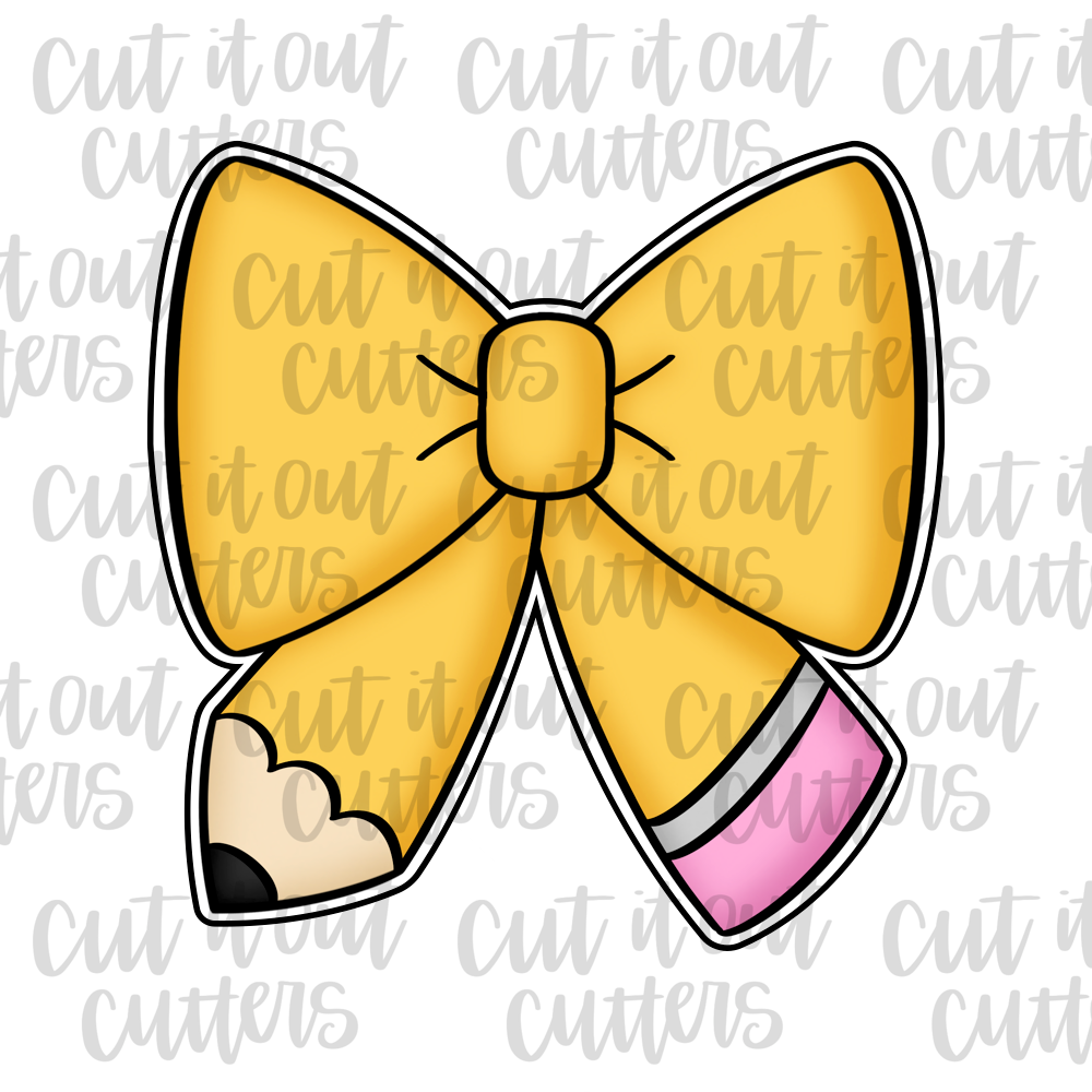 Pencil Bow 2 Cookie Cutter