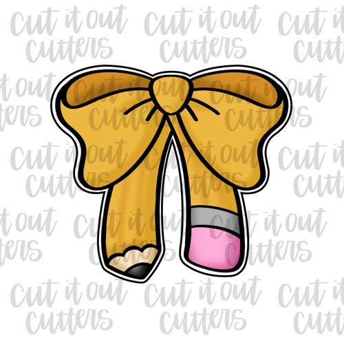 Pencil Bow Cookie Cutter