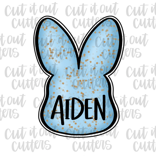 Personalized Bunny Head Cookie Cutter