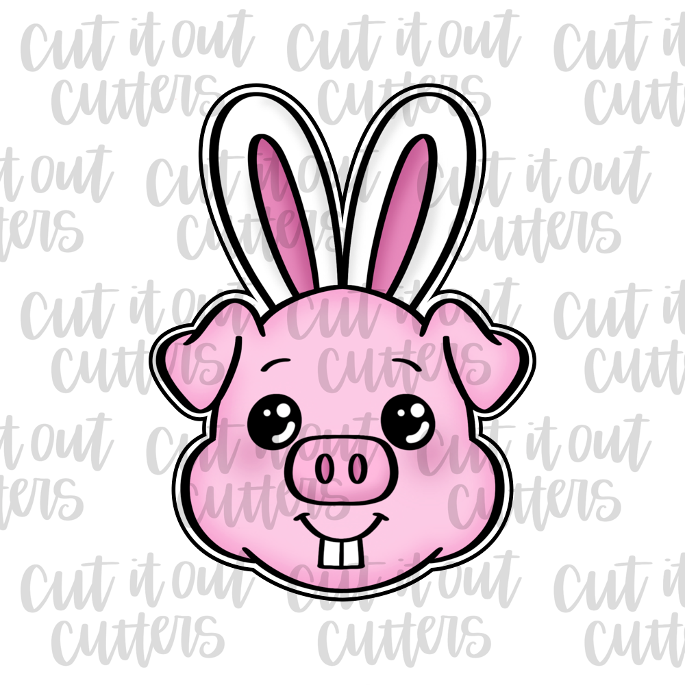 Pig in Bunny Disguise Cookie Cutter