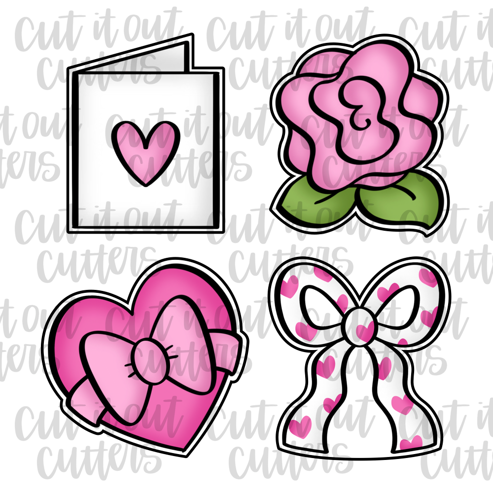 Pink & White Cookie Cutter Mini Set