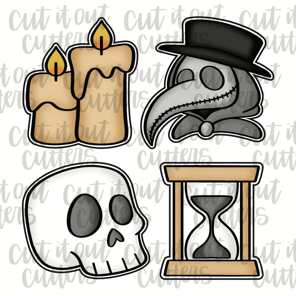 Plague Doctor Mini Cookie Cutter Set