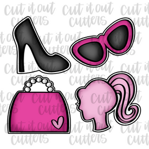 Preppy Doll Cookie Cutter Set