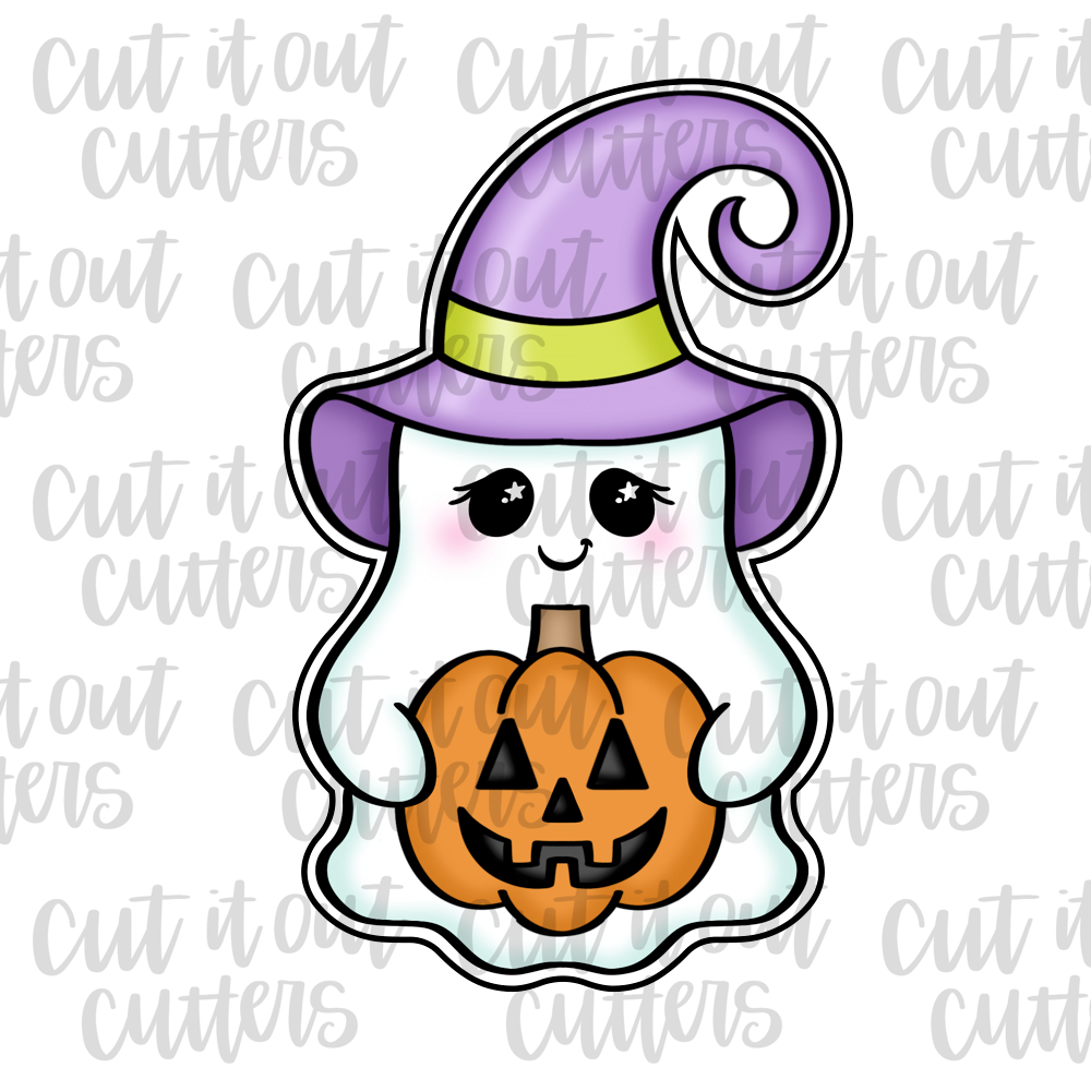 Purple Hat Ghost Cookie Cutter