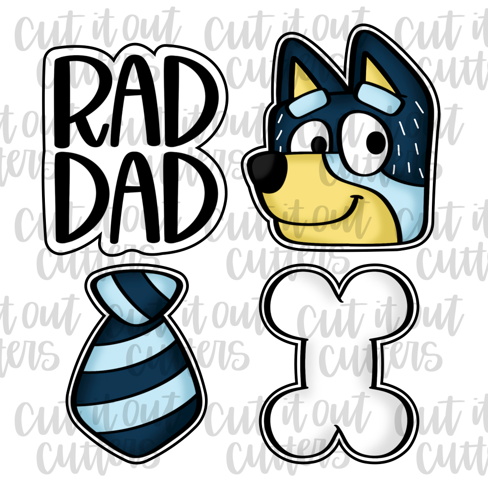 Rad Dad Mini Cookie Cutter Set
