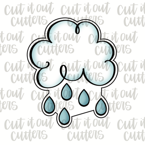 Rainy Cloud Cookie Cutter