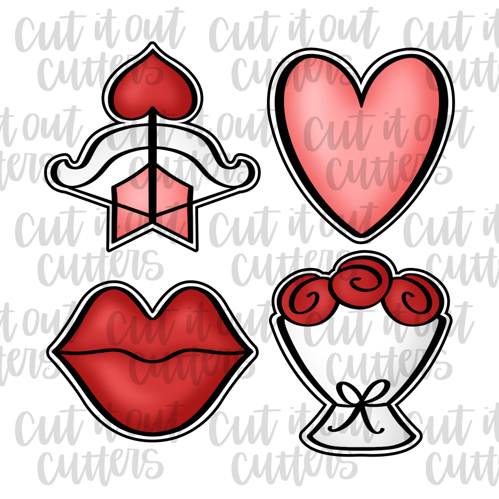 Red & White Cookie Cutter Mini Set