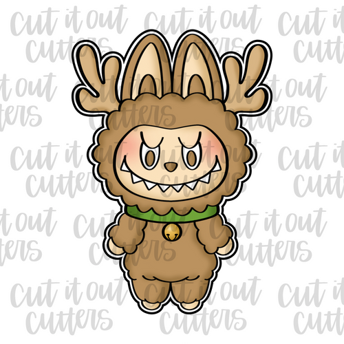 Reindeer Furry Monster Cookie Cutter