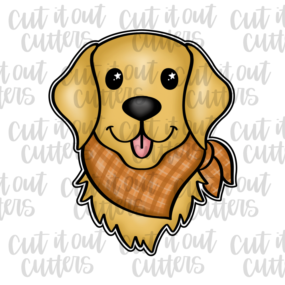 Retriever with Bandana Cookie Cutter