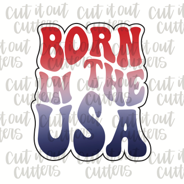 Retro Born in the USA Cookie Cutter