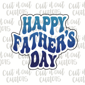 Retro Happy Father's Day Cookie Cutter