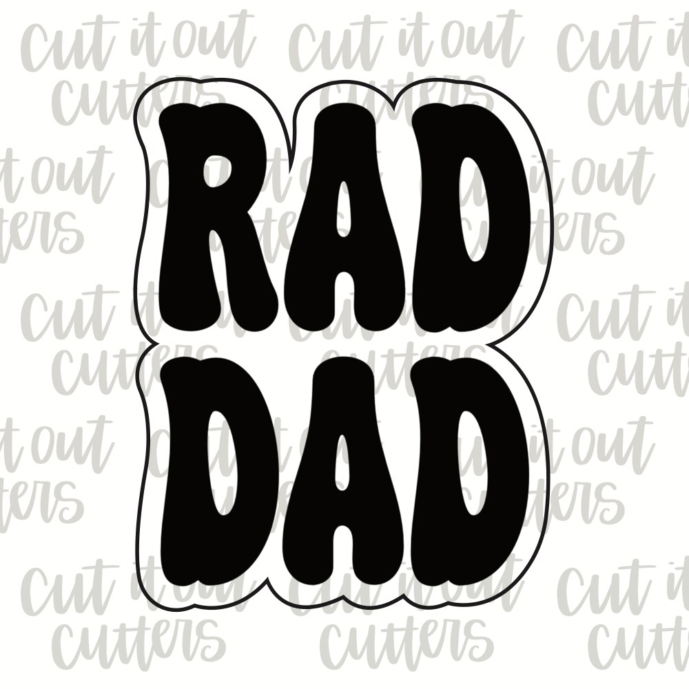 Retro Rad Dad Cookie Cutter