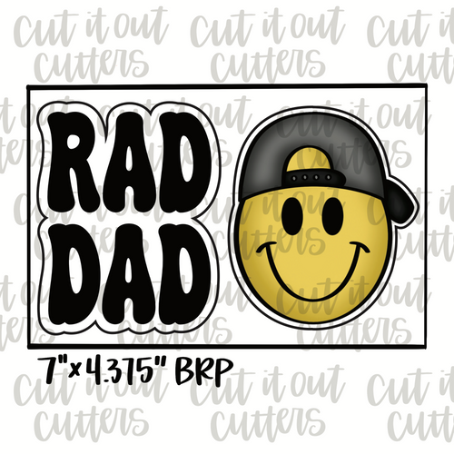 Retro Rad Dad & Happy Face Cookie Cutter Set