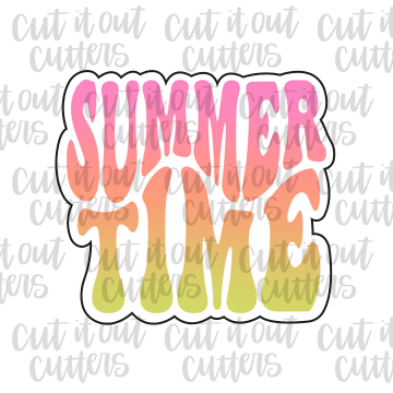 Retro Summer Time Cookie Cutter