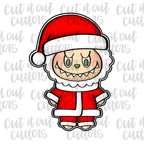 Santa Furry Monster Cookie Cutter