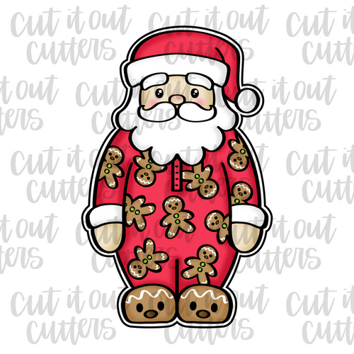 Santa in Jammies Cookie Cutter