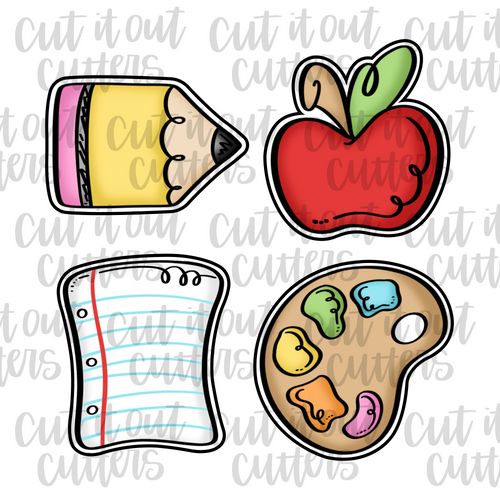 School Doodles Mini Cookie Cutter Set