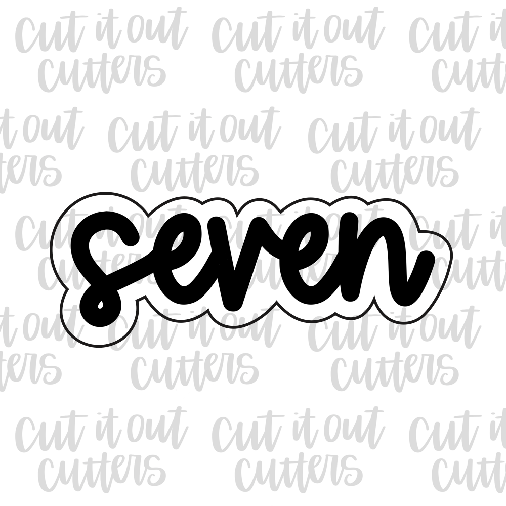 Seven - Thick Text Cookie Cutter – Cut It Out Cutters
