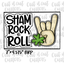 Load image into Gallery viewer, Sham Rock &amp; Roll &amp; Hand Cookie Cutter Set