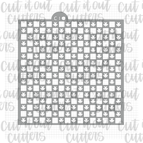 Shamrock Checkerboard Cookie Stencil