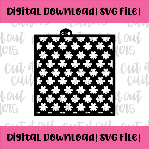 DIGITAL DOWNLOAD SVG File for Shamrock Rows Stencil