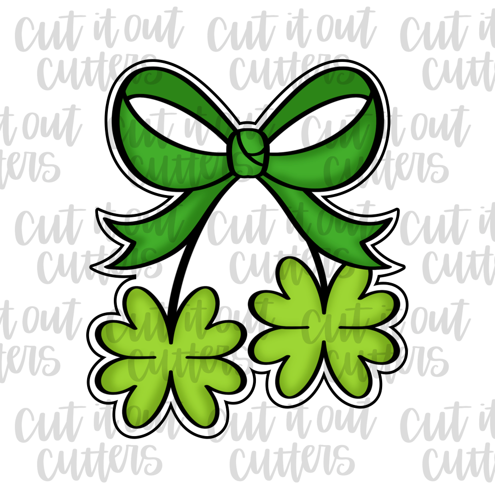 Shamrocks & Bows Cookie Cutter