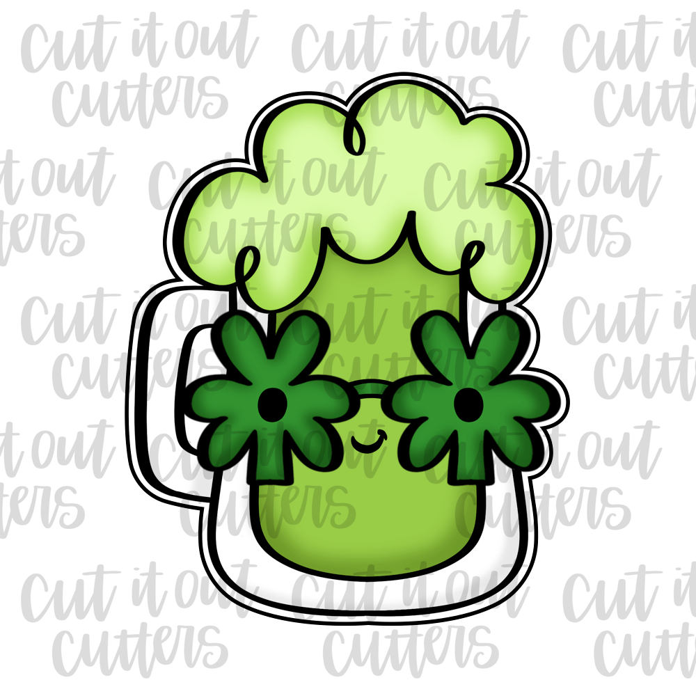 Shamrock Shades Beer Cookie Cutter