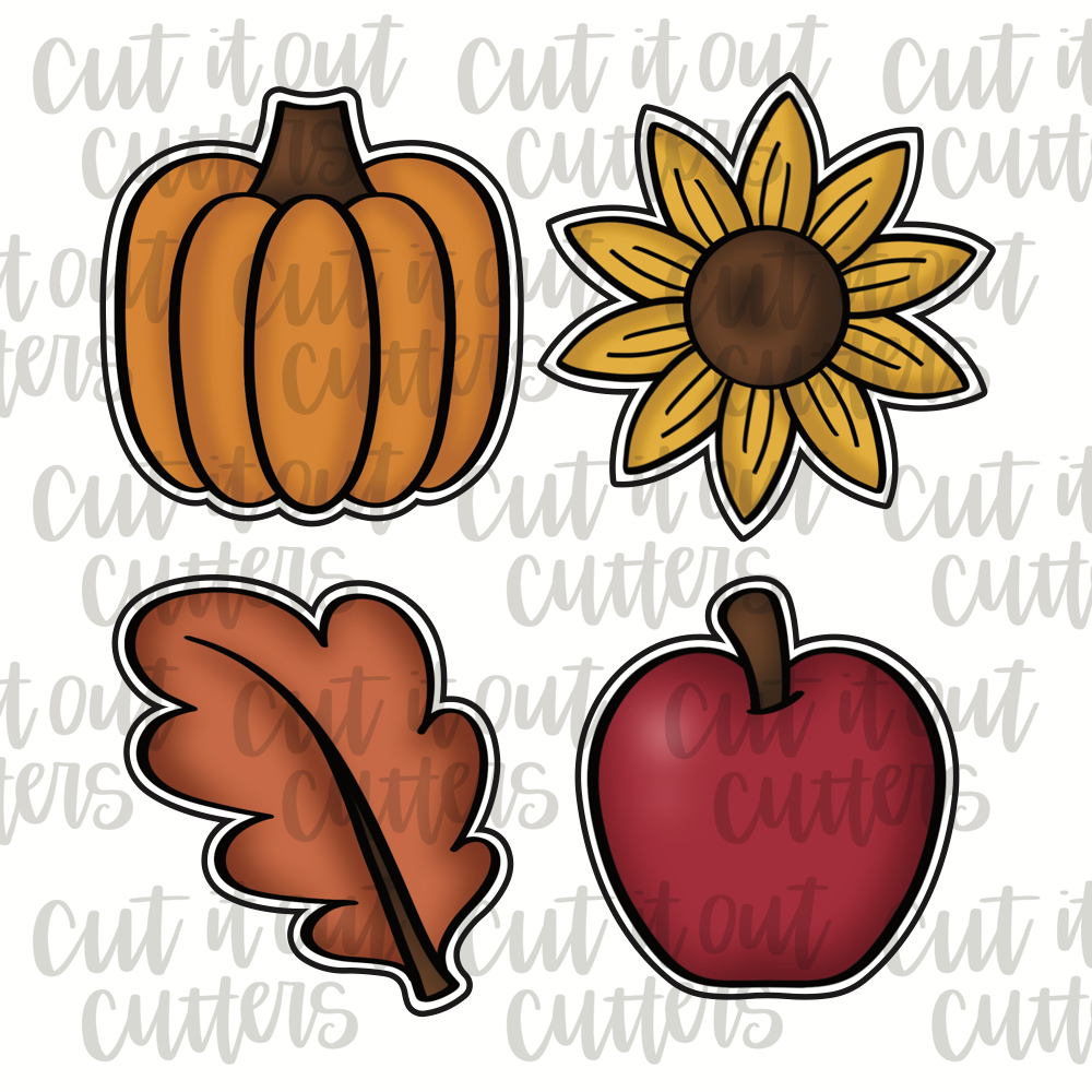 Simple Autumn Mini Cookie Cutter Set