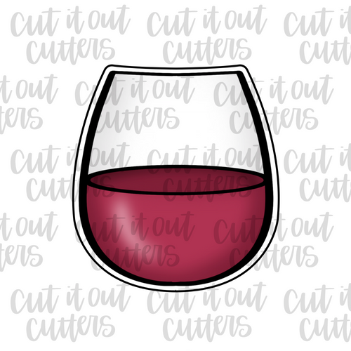 Simple Stemless Wine Glass Cookie Cutter