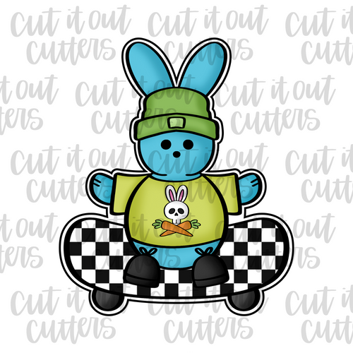 Skater Bunny with Arms Cookie Cutter