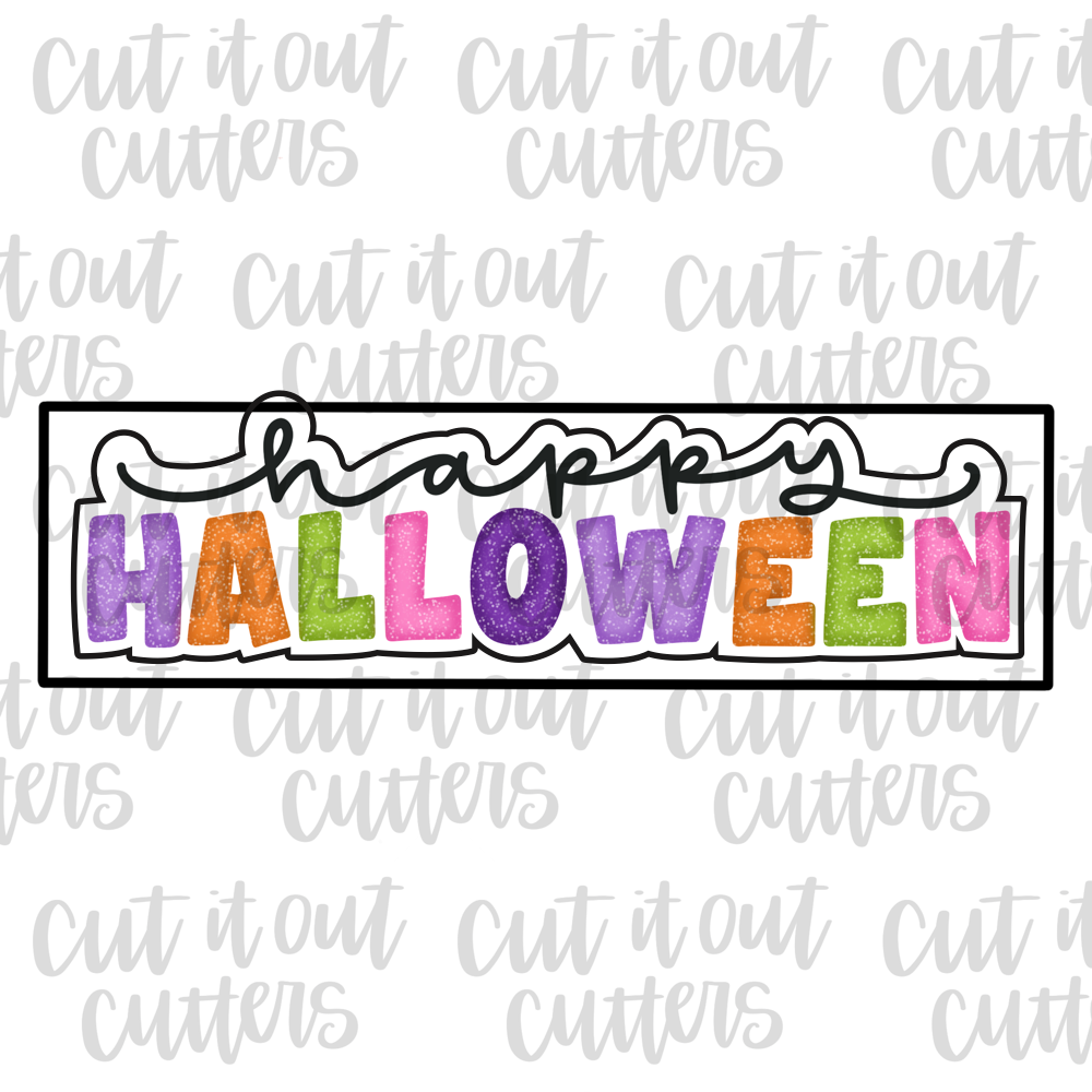 Skinny Happy Halloween Cookie Cutter