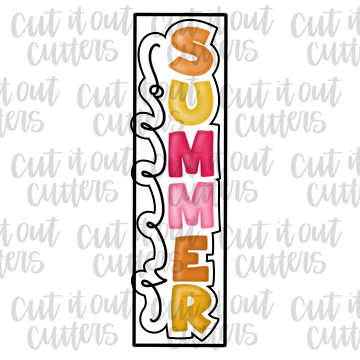 Skinny Hello Summer Cookie Cutter