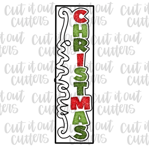 Skinny Merry Christmas 3 Cookie Cutter