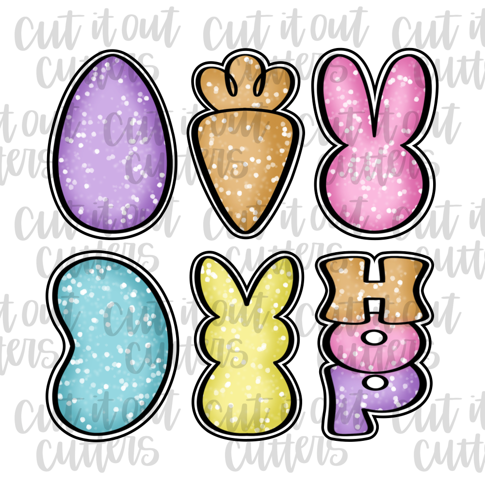 Skinny Mini Easter Sticks Cookie Cutter Set