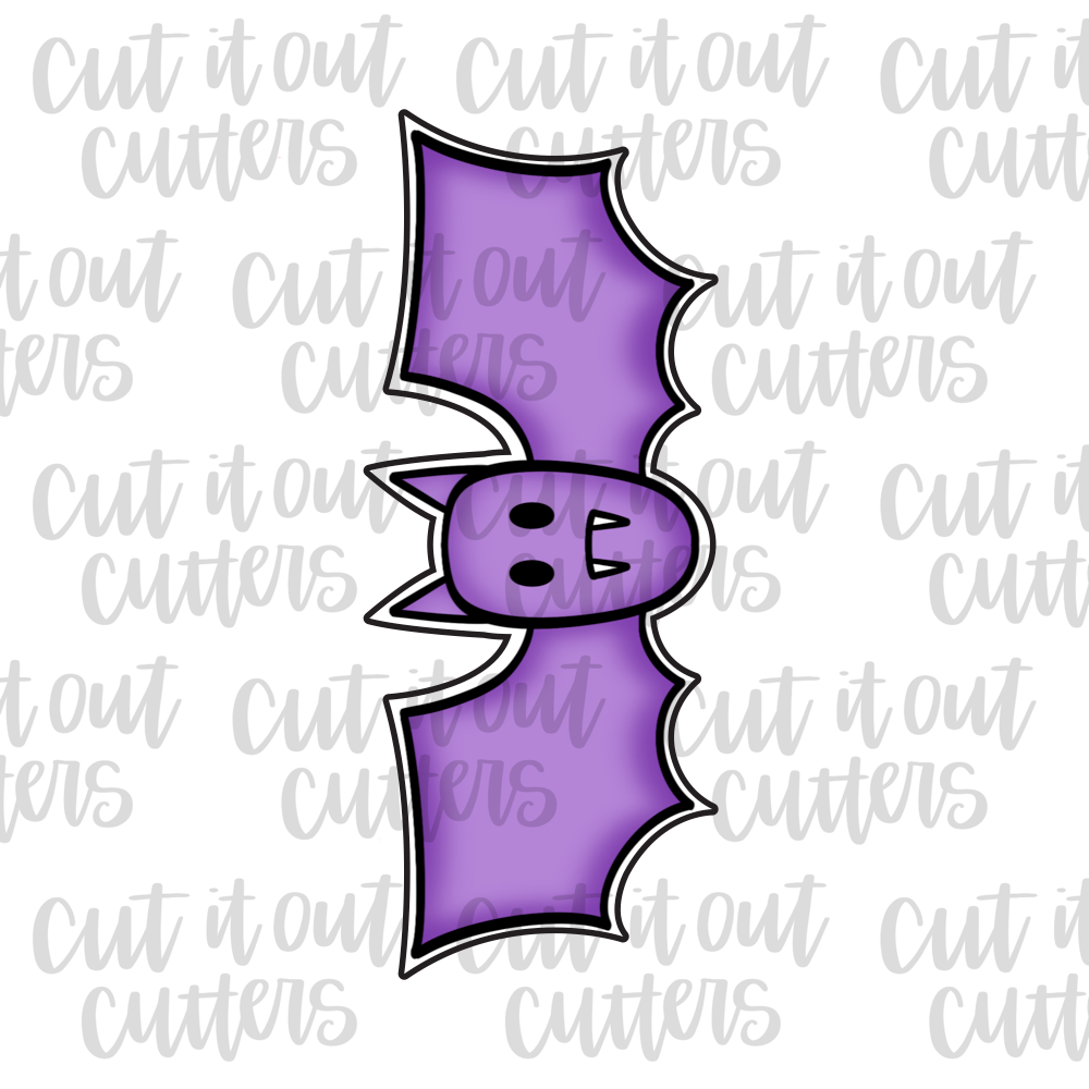 Skinny Thick Flying Bat Cookie Cutter