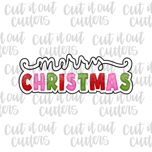 Skinny Thick Merry Christmas 2 Cookie Cutter