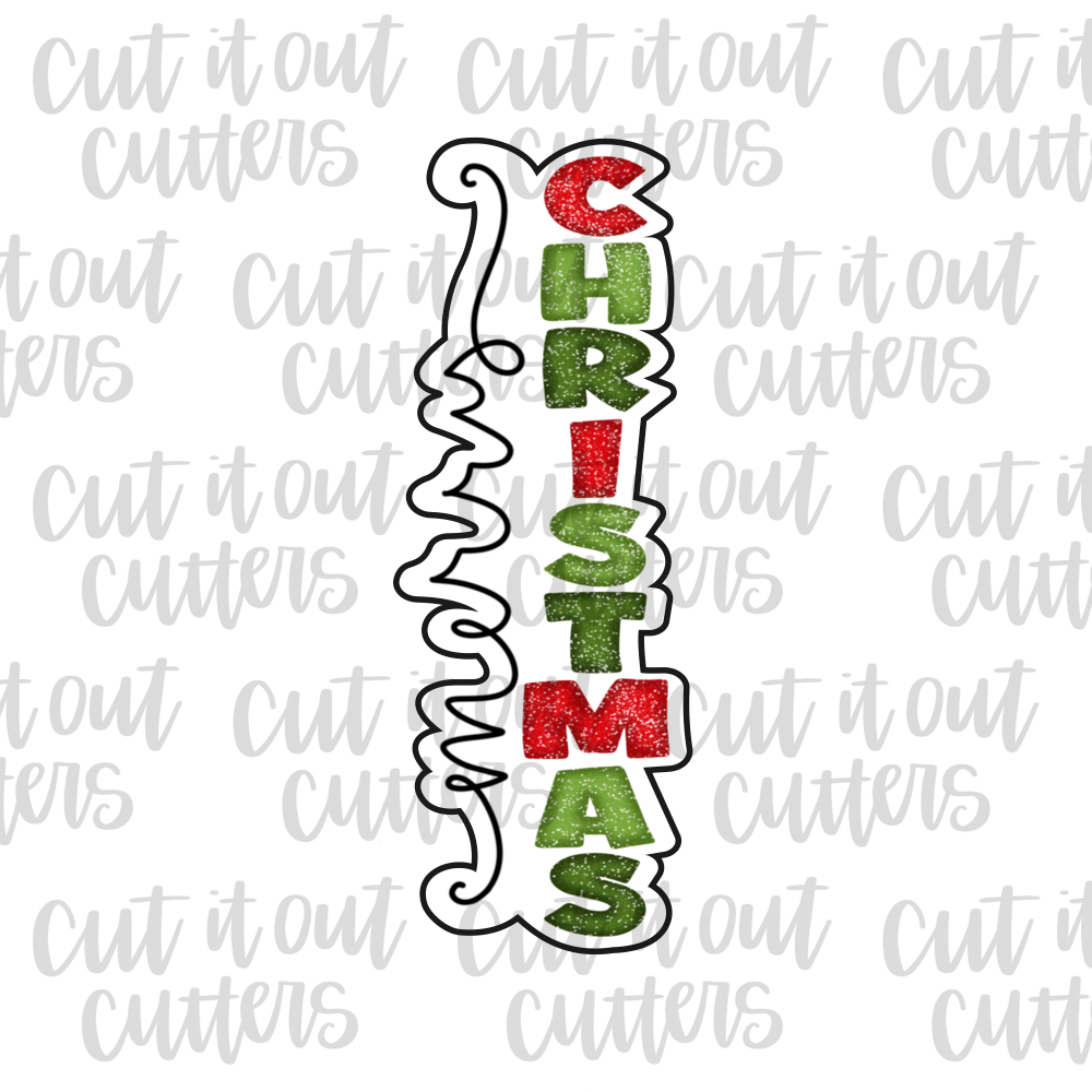 Skinny Thick Merry Christmas 3 Cookie Cutter