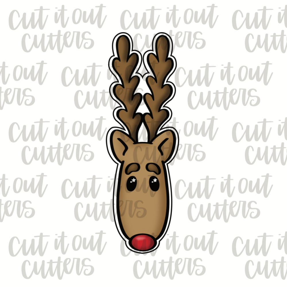 Skinny Thick Reindeer Cookie Cutter