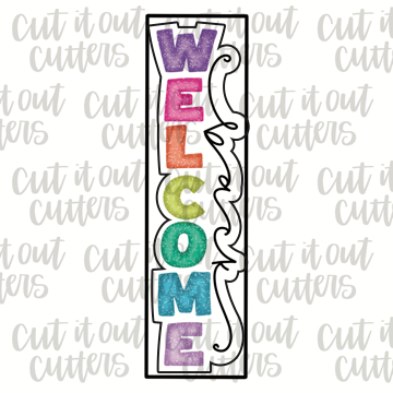 Skinny Welcome Back Cookie Cutter