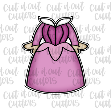 Sleeping Princess Dress Cookie Cutter