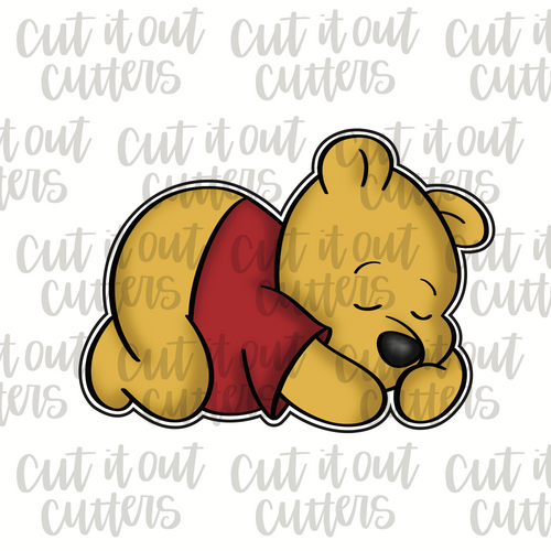 Sleepy Chubby Bear Cookie Cutter