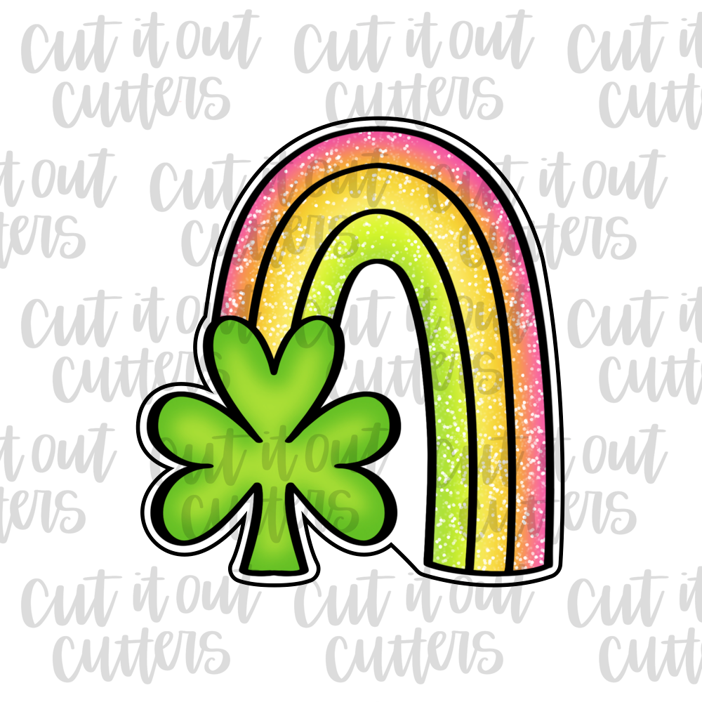 Slim Shamrock Rainbow Cookie Cutter