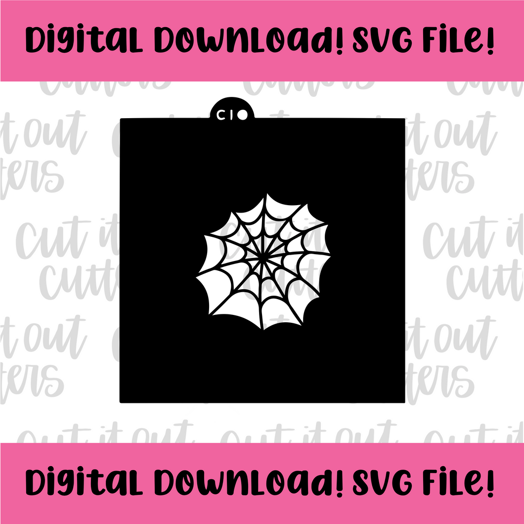 DIGITAL DOWNLOAD SVG File for Small Spiderweb Stencil