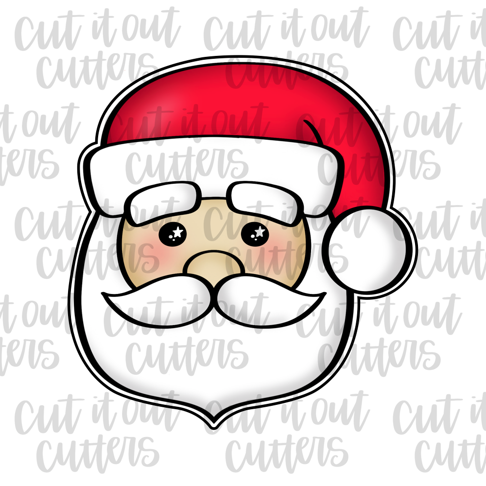 Smooth Beard Santa Cookie Cutter – Cut It Out Cutters